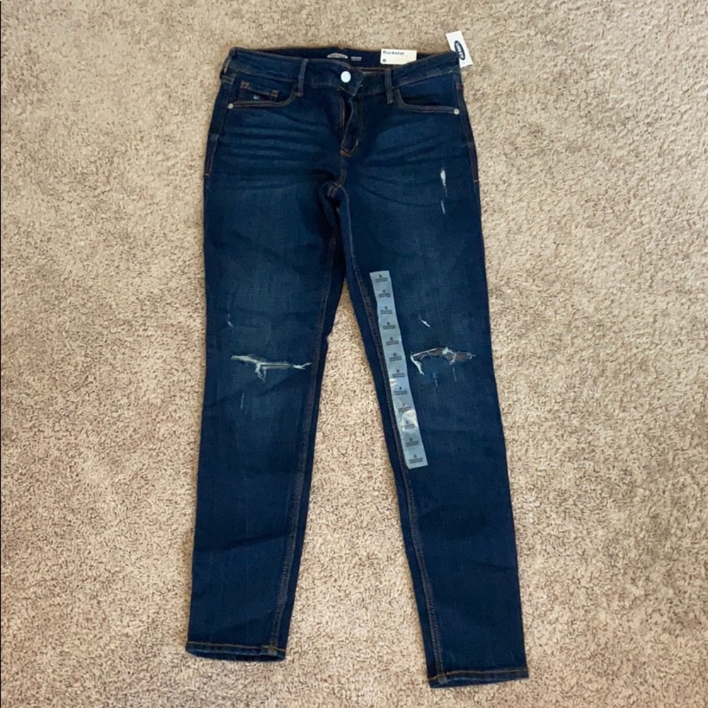 “Rockstar Super Skinny” Old navy blue jeans
